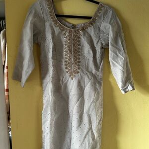 Gray Straight Pant Indian Suit